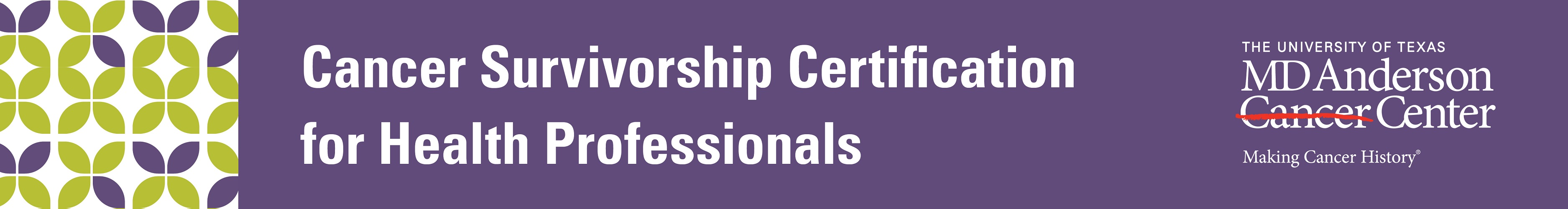 Cancer Survivorship Gold Certificate Program Banner